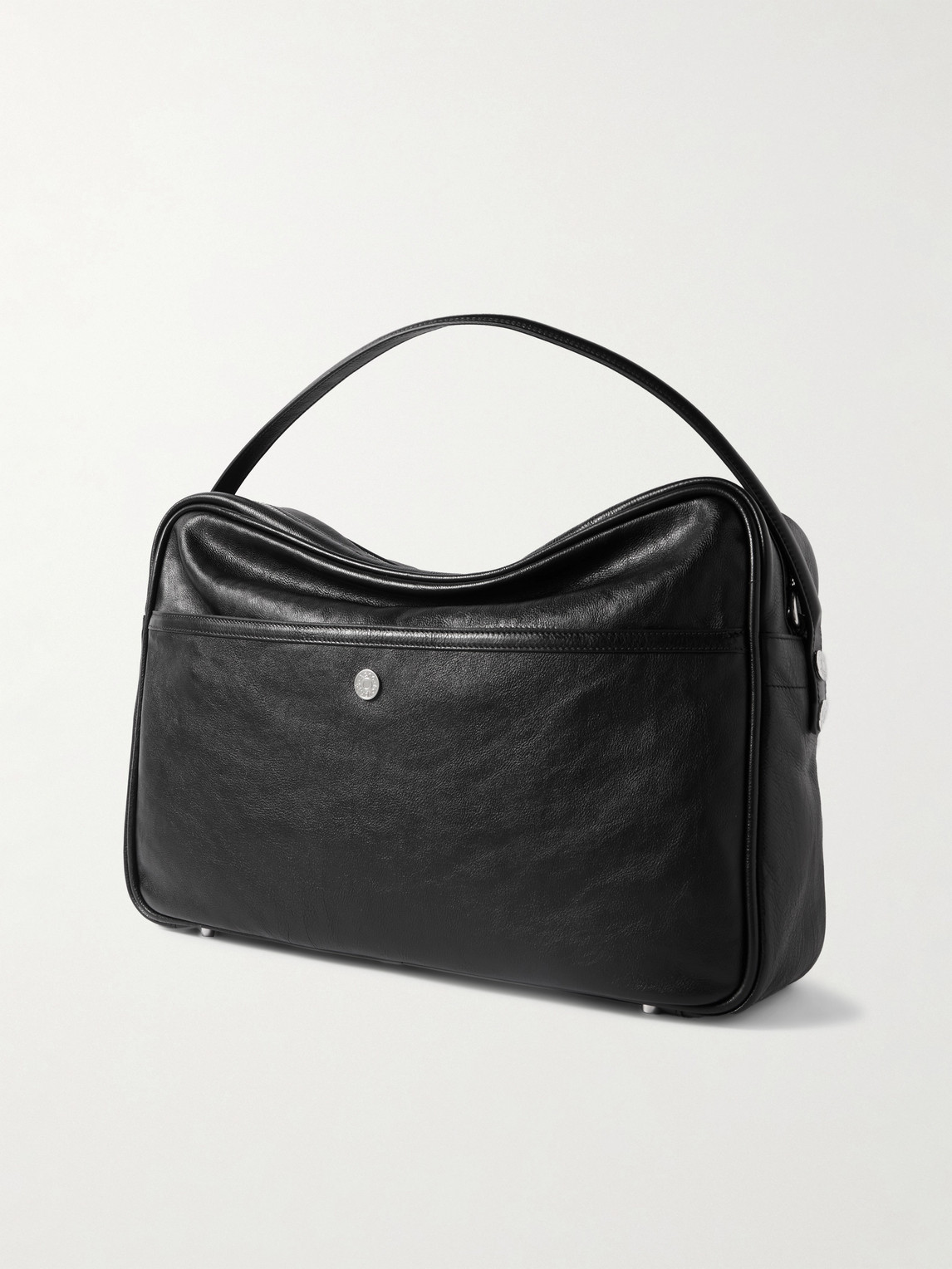 Acne Studios Camero Medium Embellished Textured-leather Tote Bag In Black