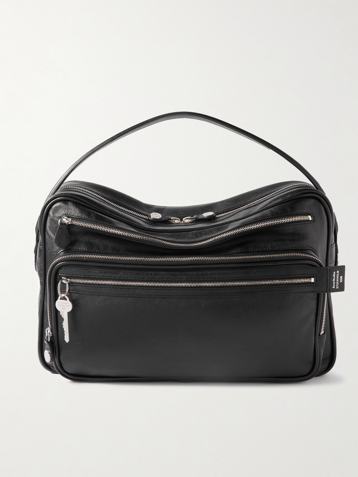 Acne Studios Camerero Camera Medium Embellished Textured-leather Tote