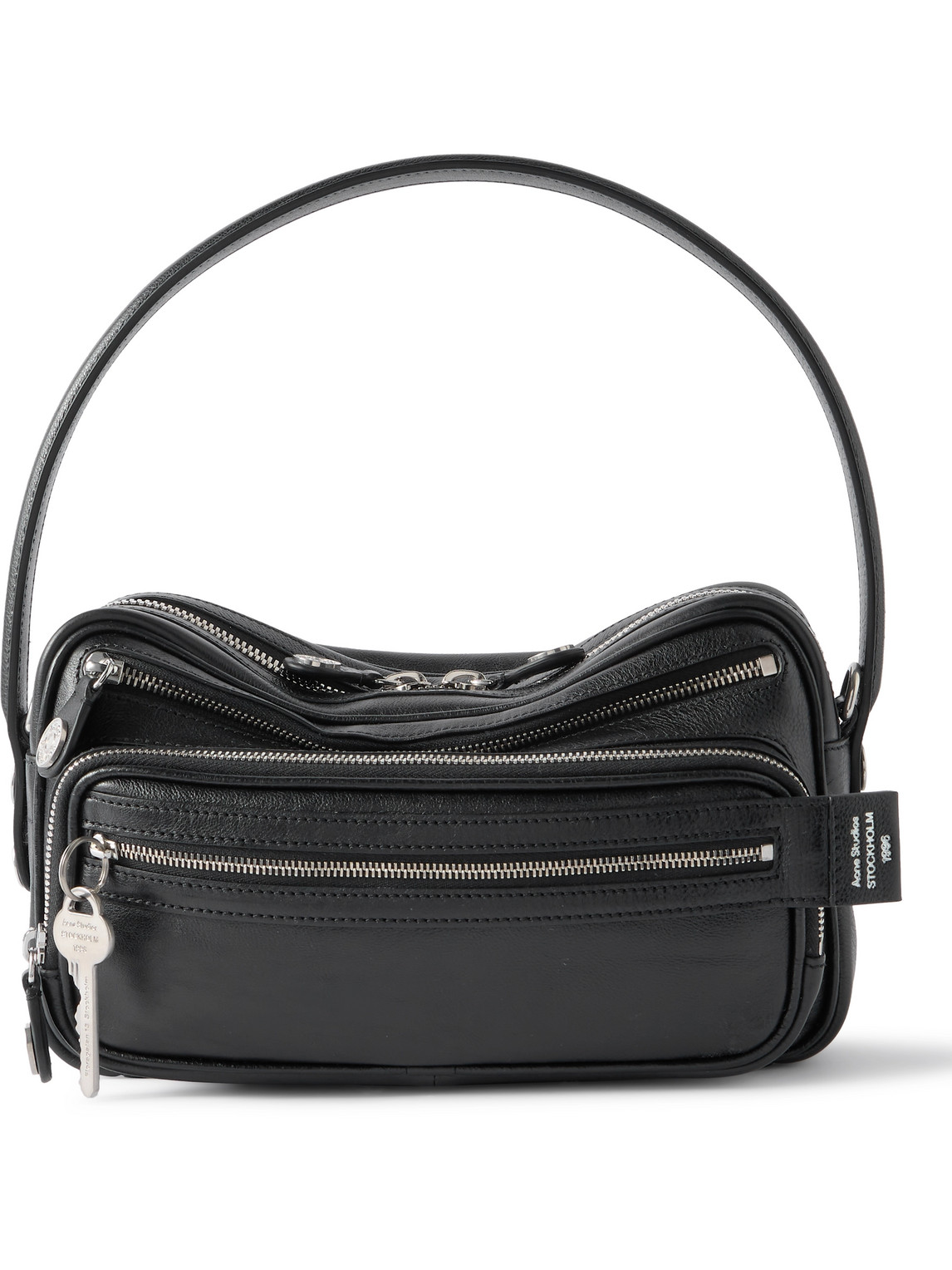 Acne Studios Camero Small Textured-leather Messenger Bag In Black
