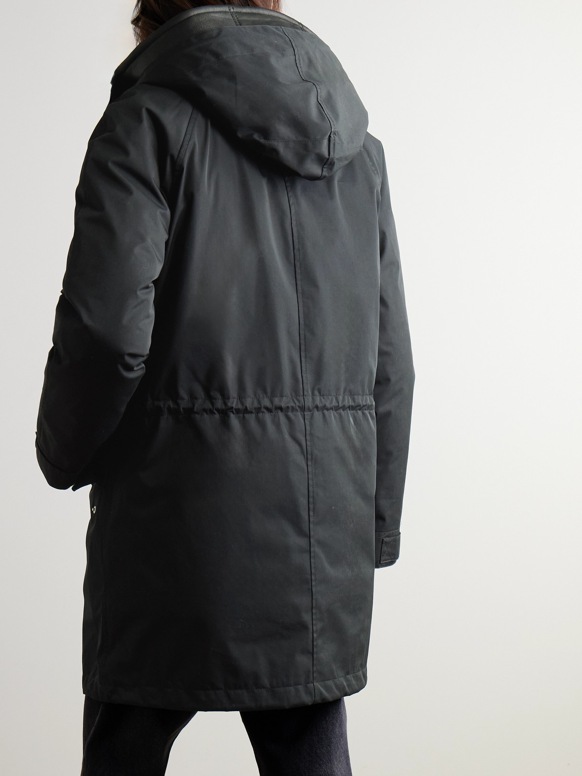 Shop Yves Salomon Cotton-blend Twill Parka With Detachable Shearling Liner In Black