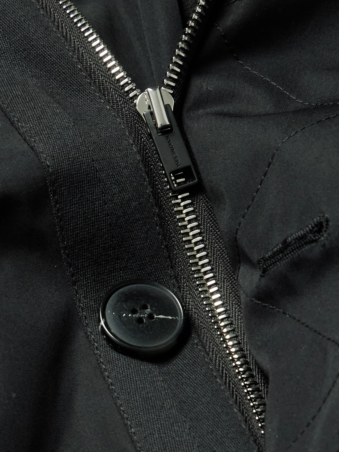 YVES SALOMON COTTON-BLEND TWILL PARKA WITH DETACHABLE SHEARLING LINER