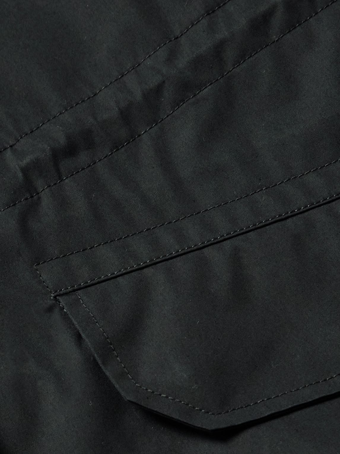 YVES SALOMON COTTON-BLEND TWILL PARKA WITH DETACHABLE SHEARLING LINER