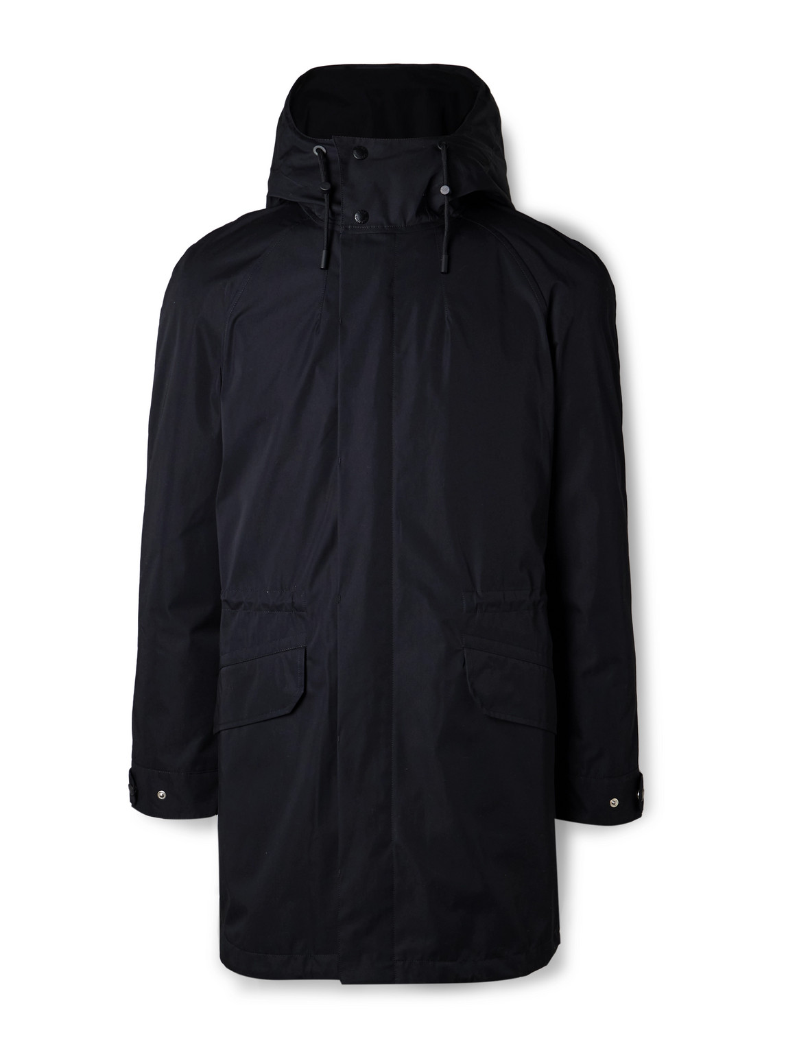 Yves Salomon Cotton-blend Twill Parka With Detachable Shearling Liner In Black