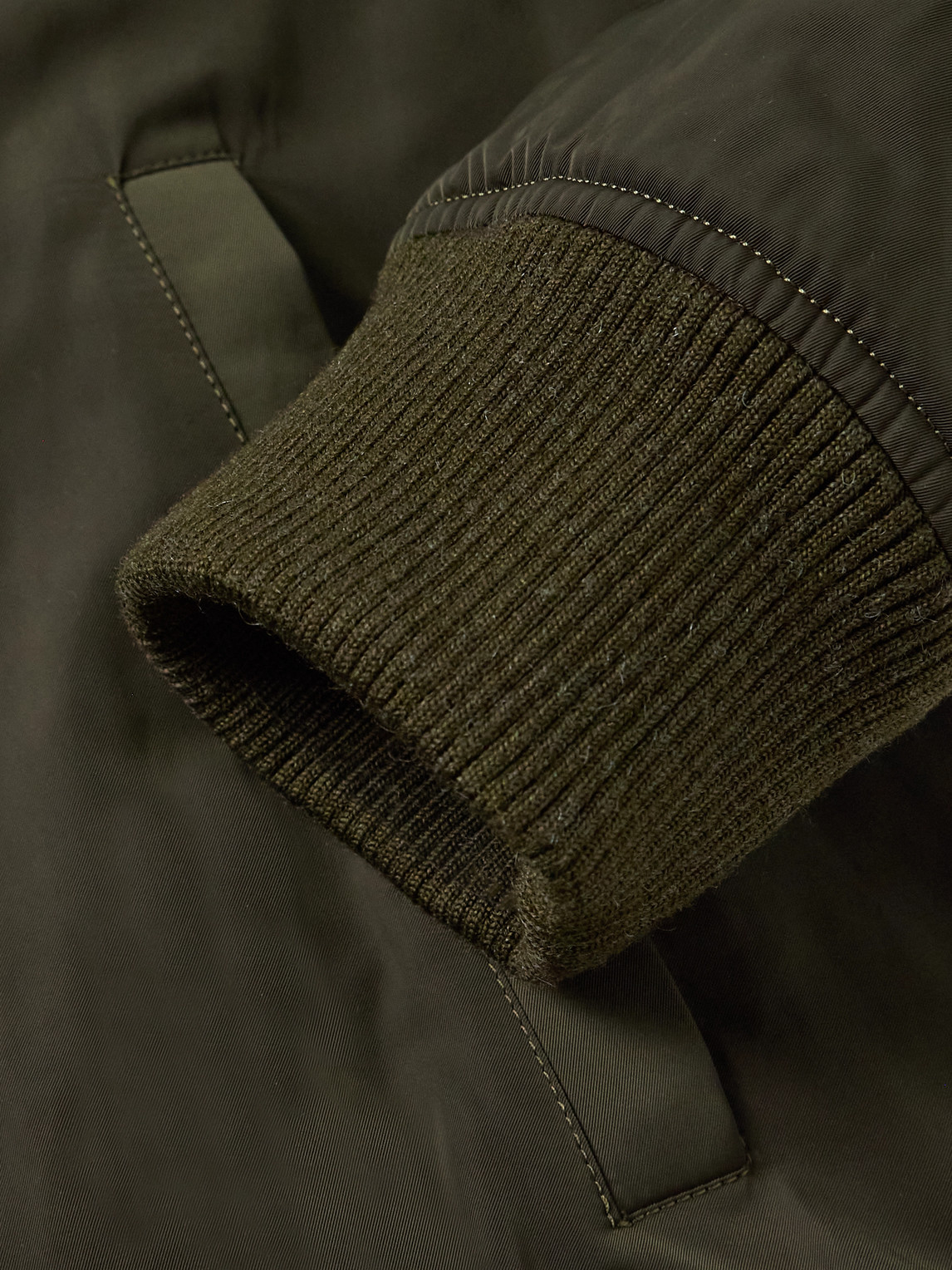 YVES SALOMON REVERSIBLE SHELL AND SHEARLING BOMBER JACKET