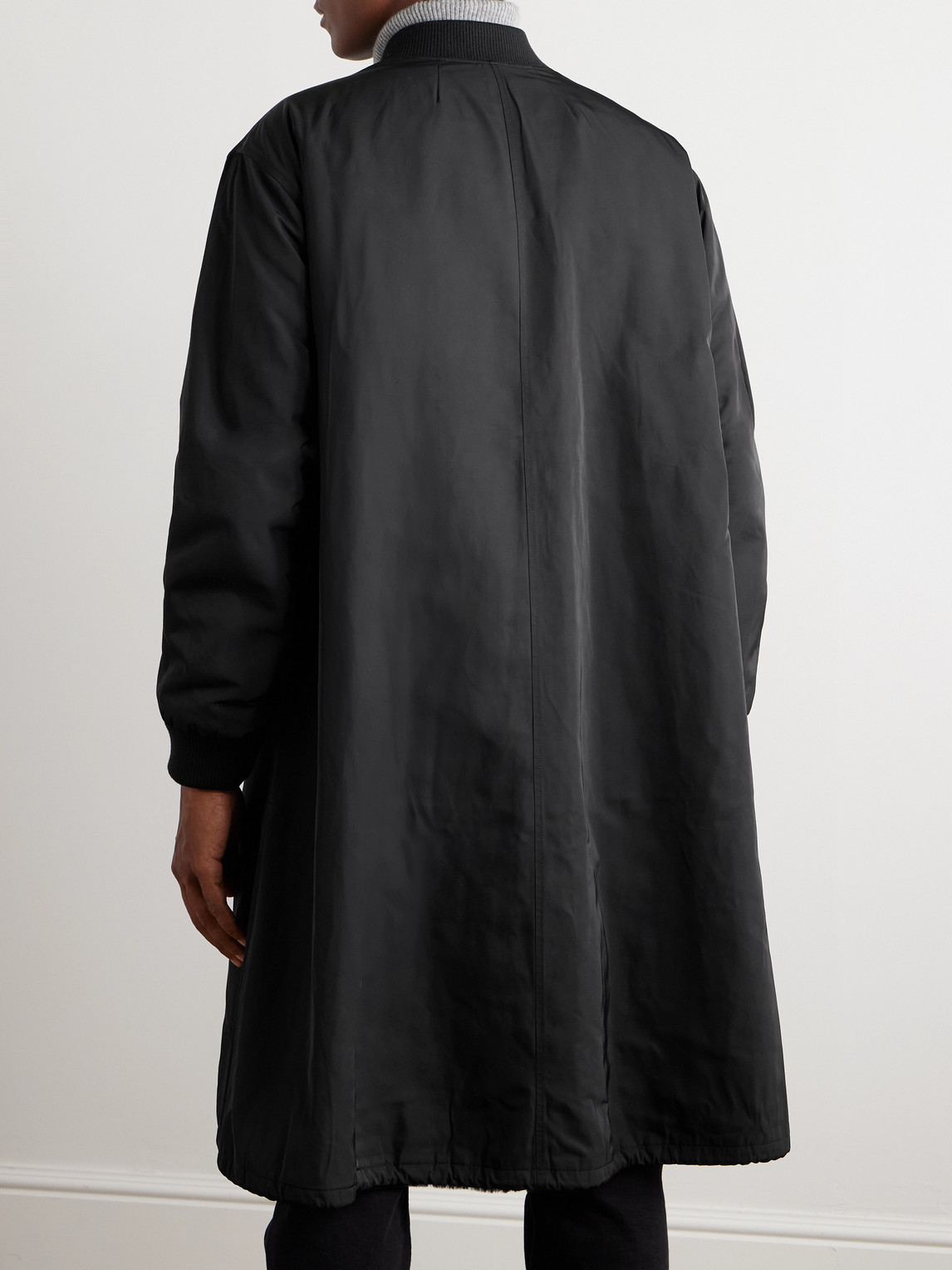 Shop Yves Salomon Merinillo Reversible Shell And Shearling Jacket In Black