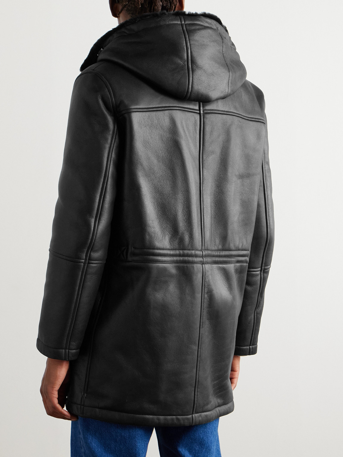 YVES SALOMON SHEARLING HOODED COAT