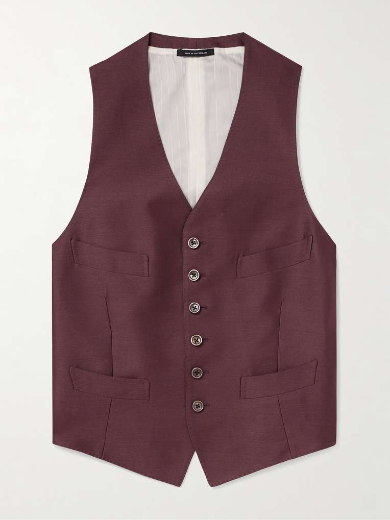 Tom Ford — Dyllan Wool, Mohair and Silk-Blend Twill Waistcoat
