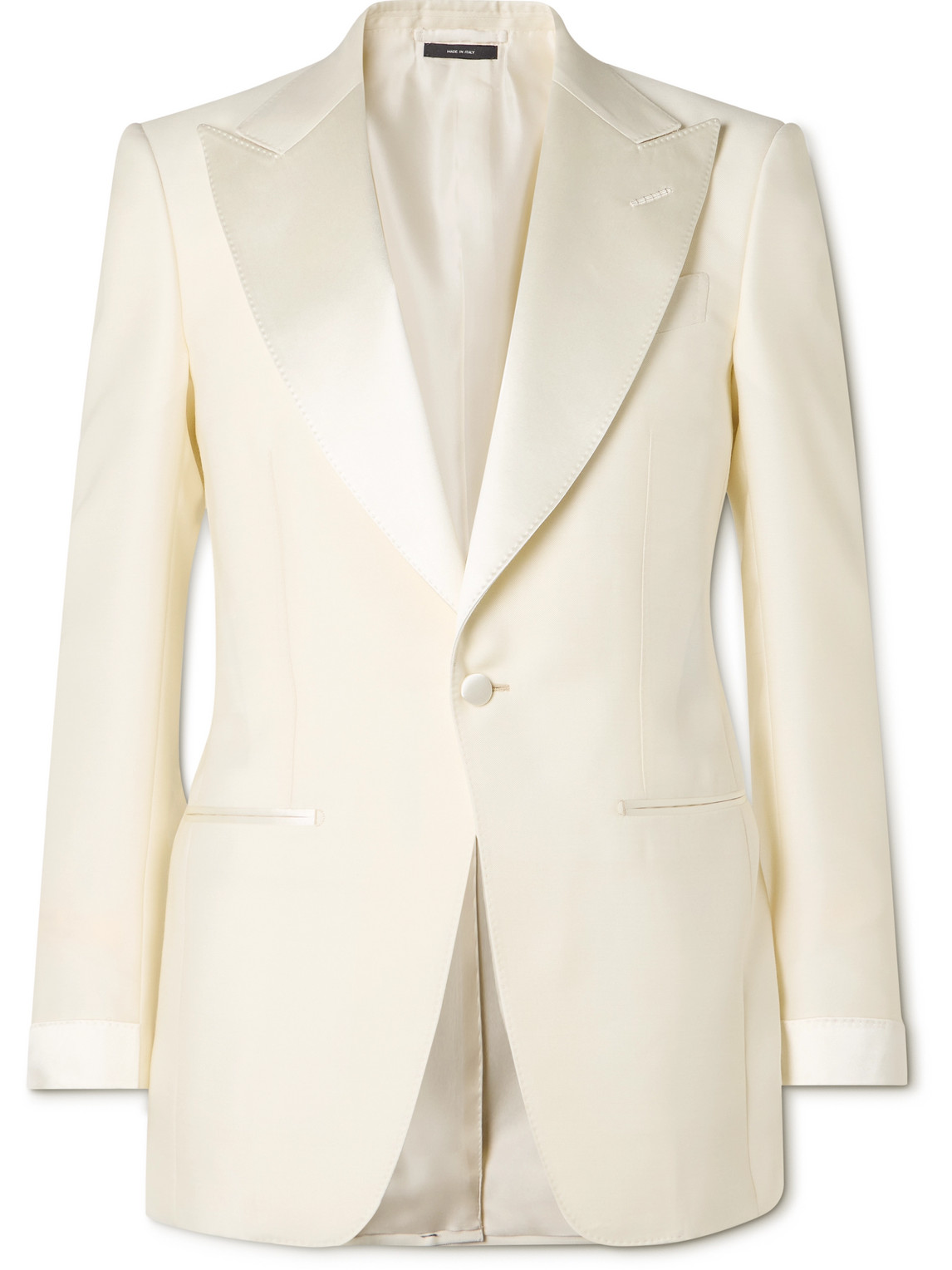Dyllan Satin-Trimmed Wool, Mohair and Silk-Blend Tuxedo Jacket