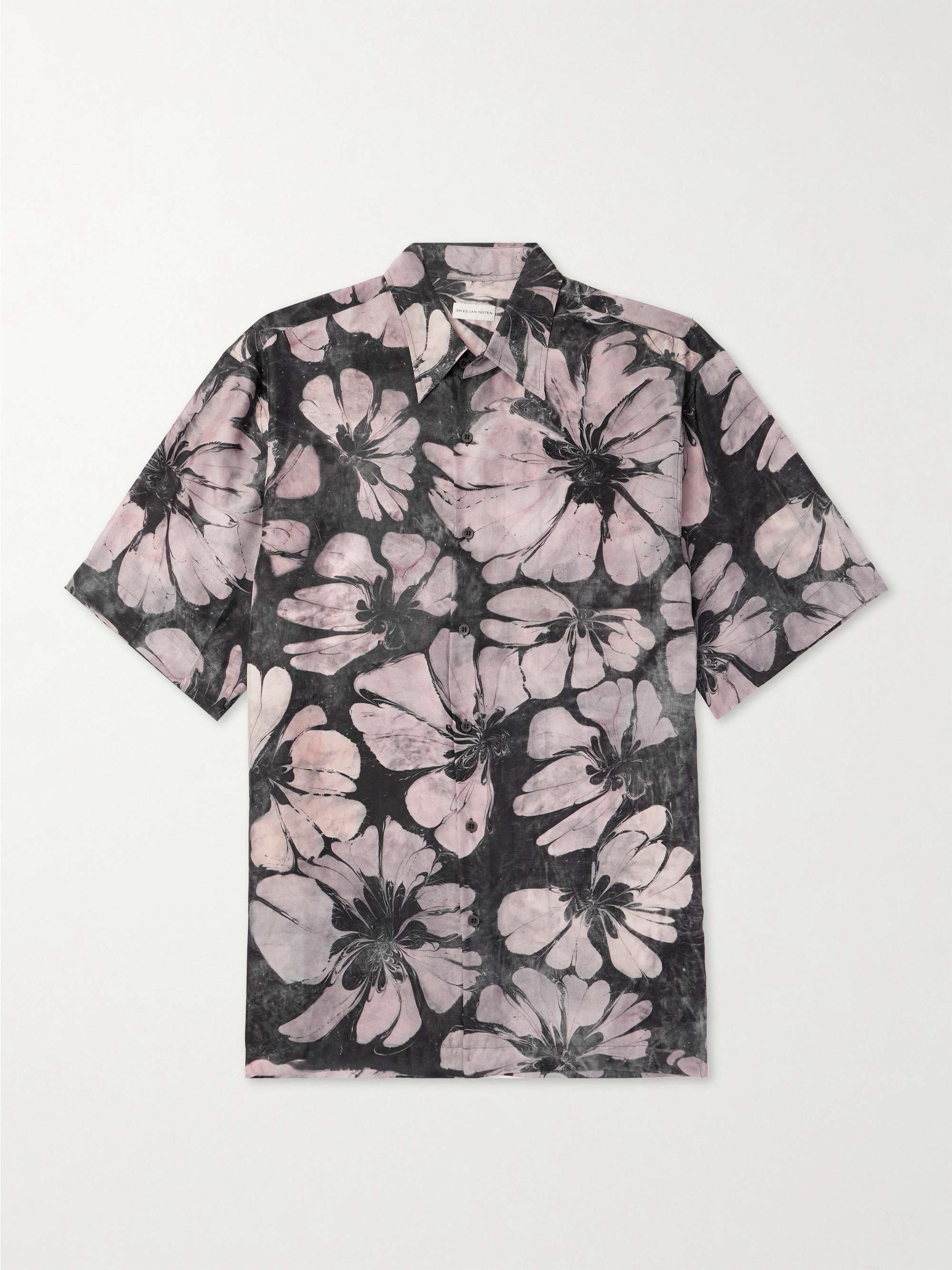 DRIES VAN NOTEN Padded Floral-Print Organza Coach Jacket for Men
