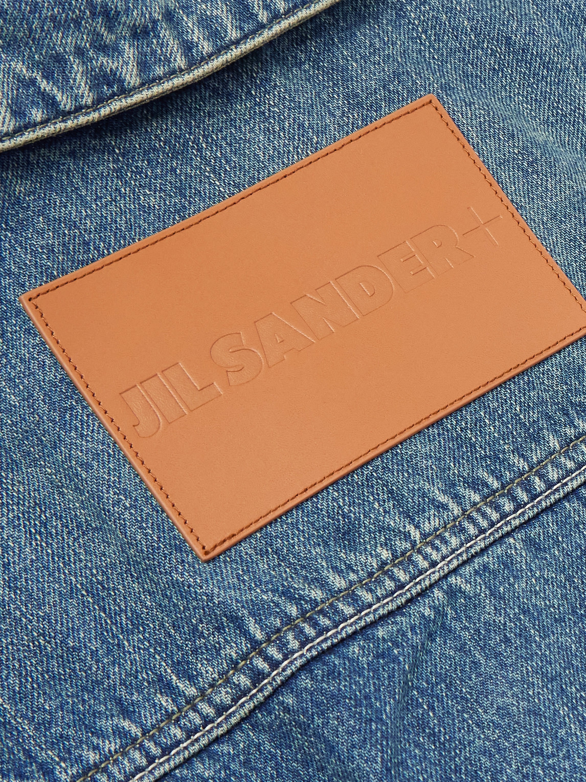 Jil Sander Denim Jacket Featuring Chest Pocket And Contrast Stitching In Blue