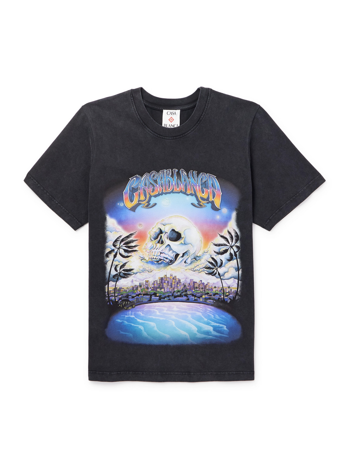 Casablanca Premonition Hotfix Printed T-shirt In Black
