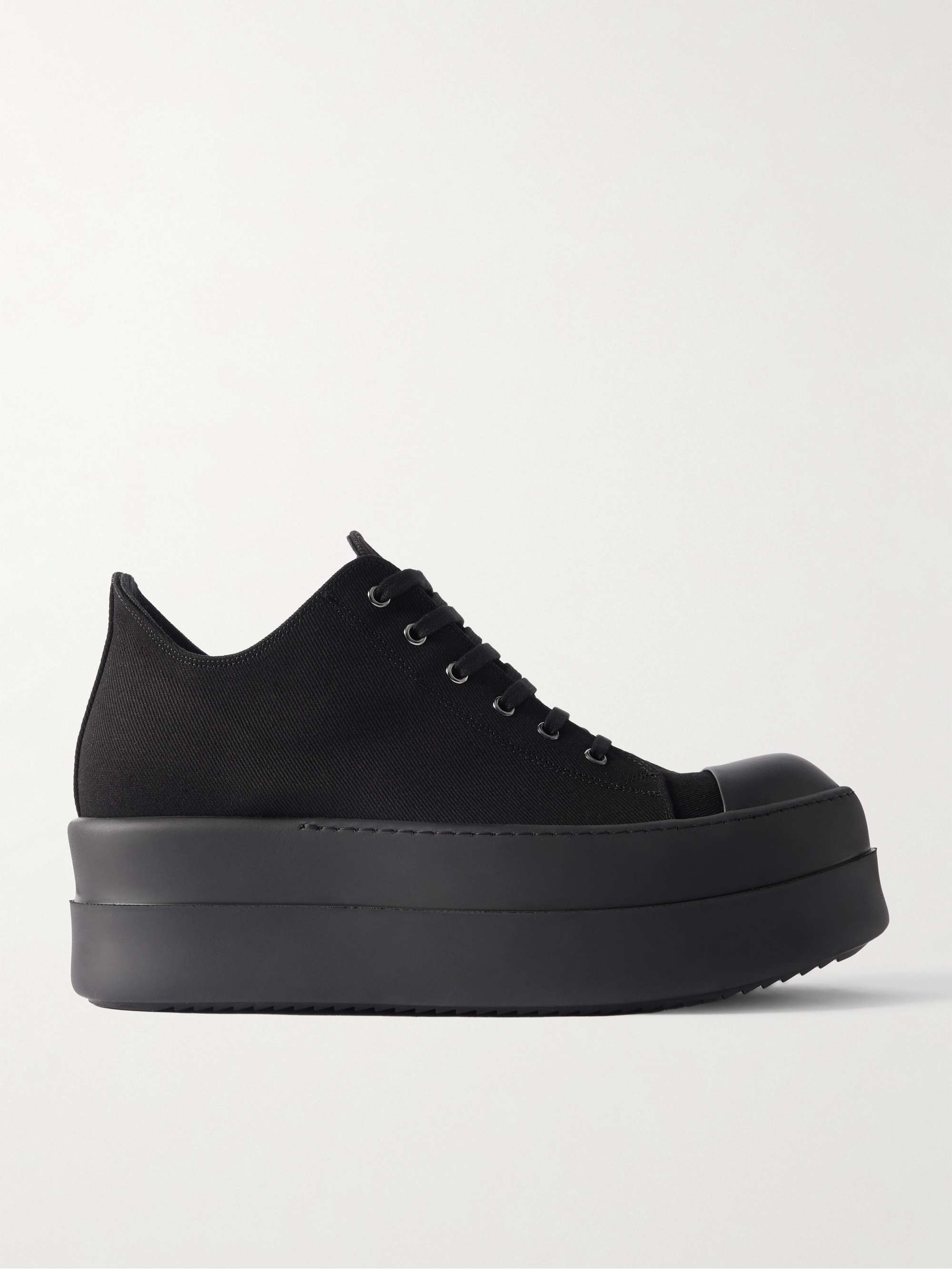 Black Porterville Double Bumper Sneaks Sneakers by Rick
