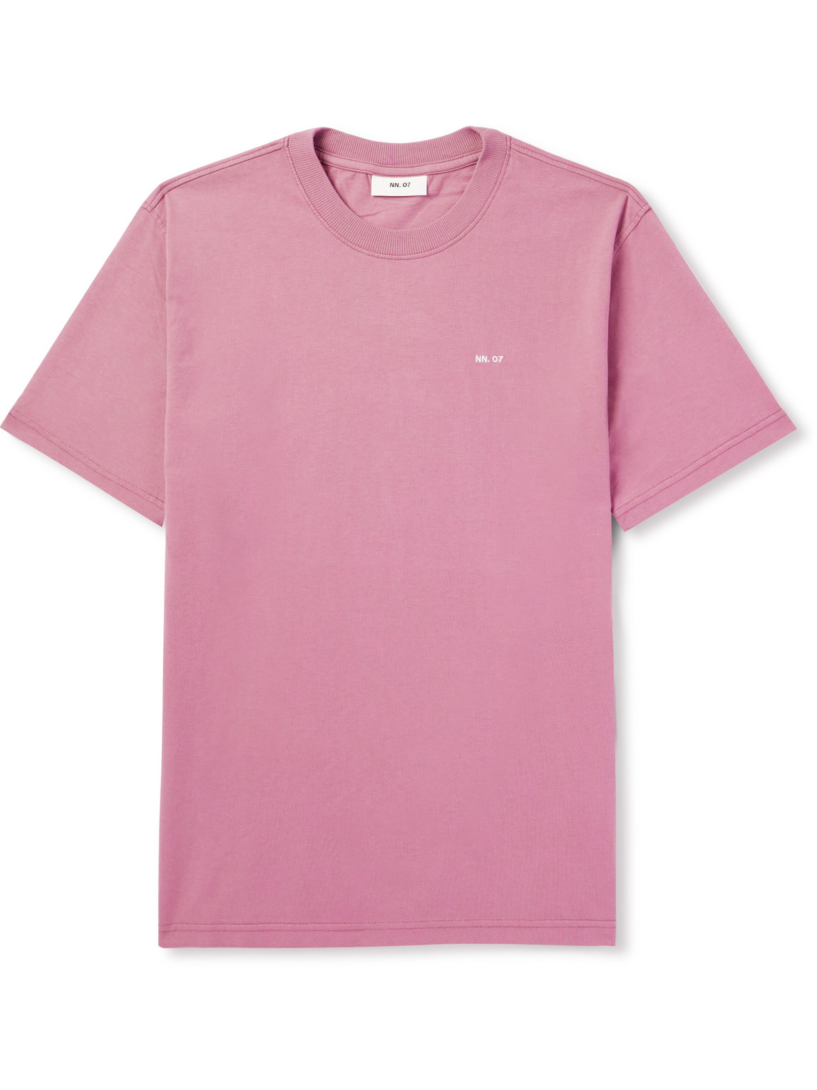 Nn07 Adam 3209 Logo-embroidered Pima Cotton-jersey T-shirt In Pink