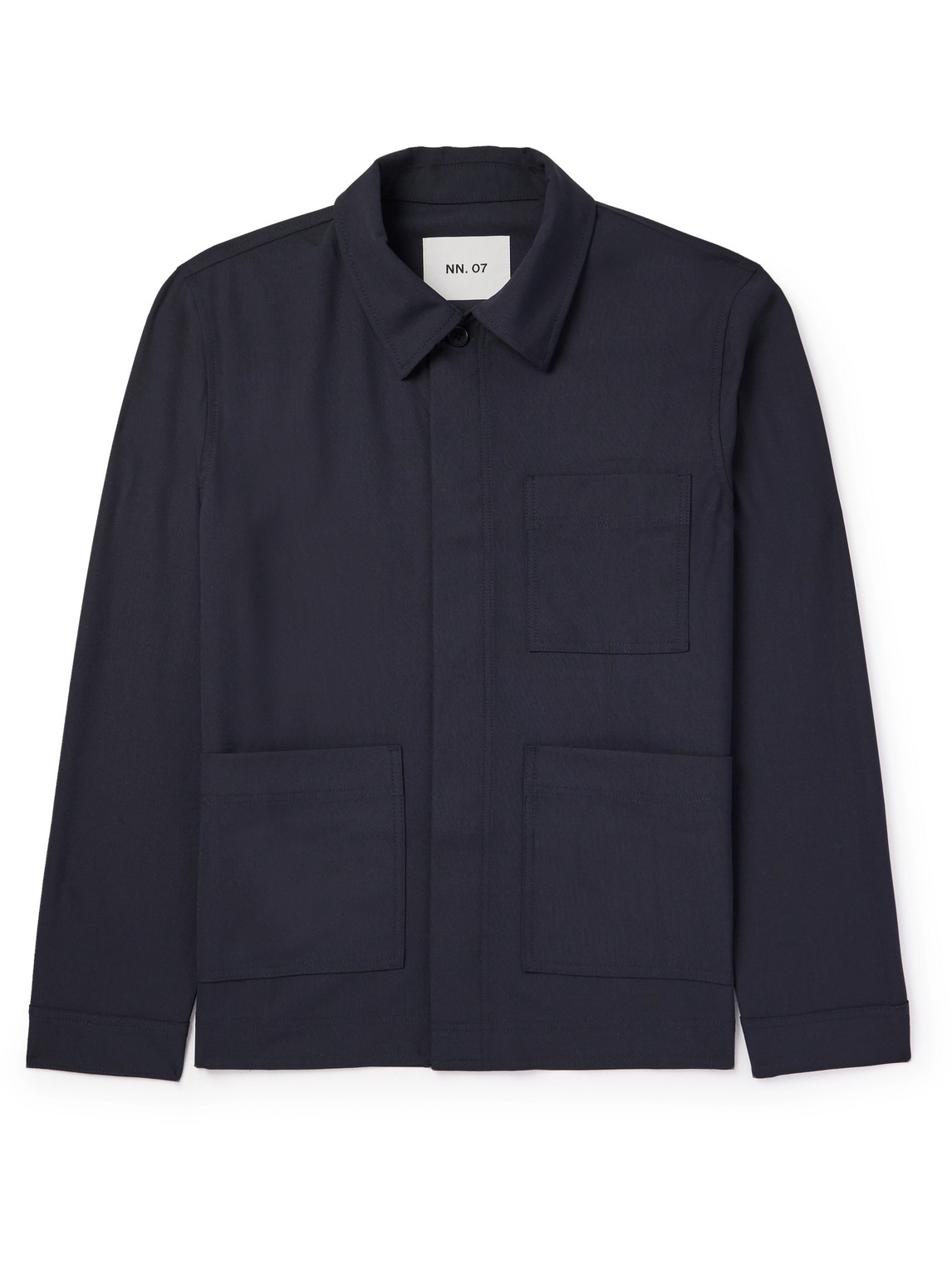 Nn07 Olav 1088 Woven Shirt Jacket In Blue