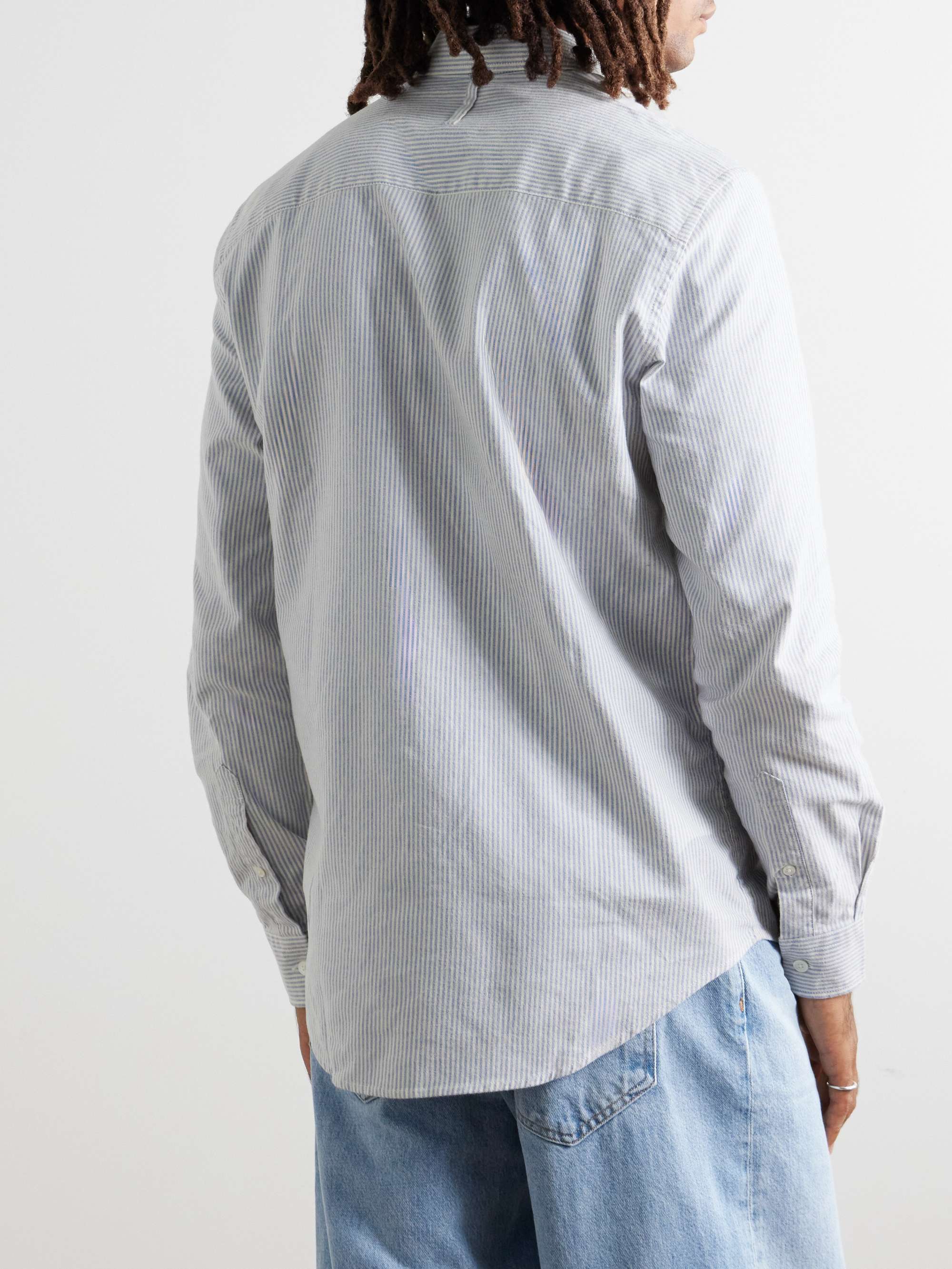 NN07 Camicia in popeline di cotone con collo button-down Arne