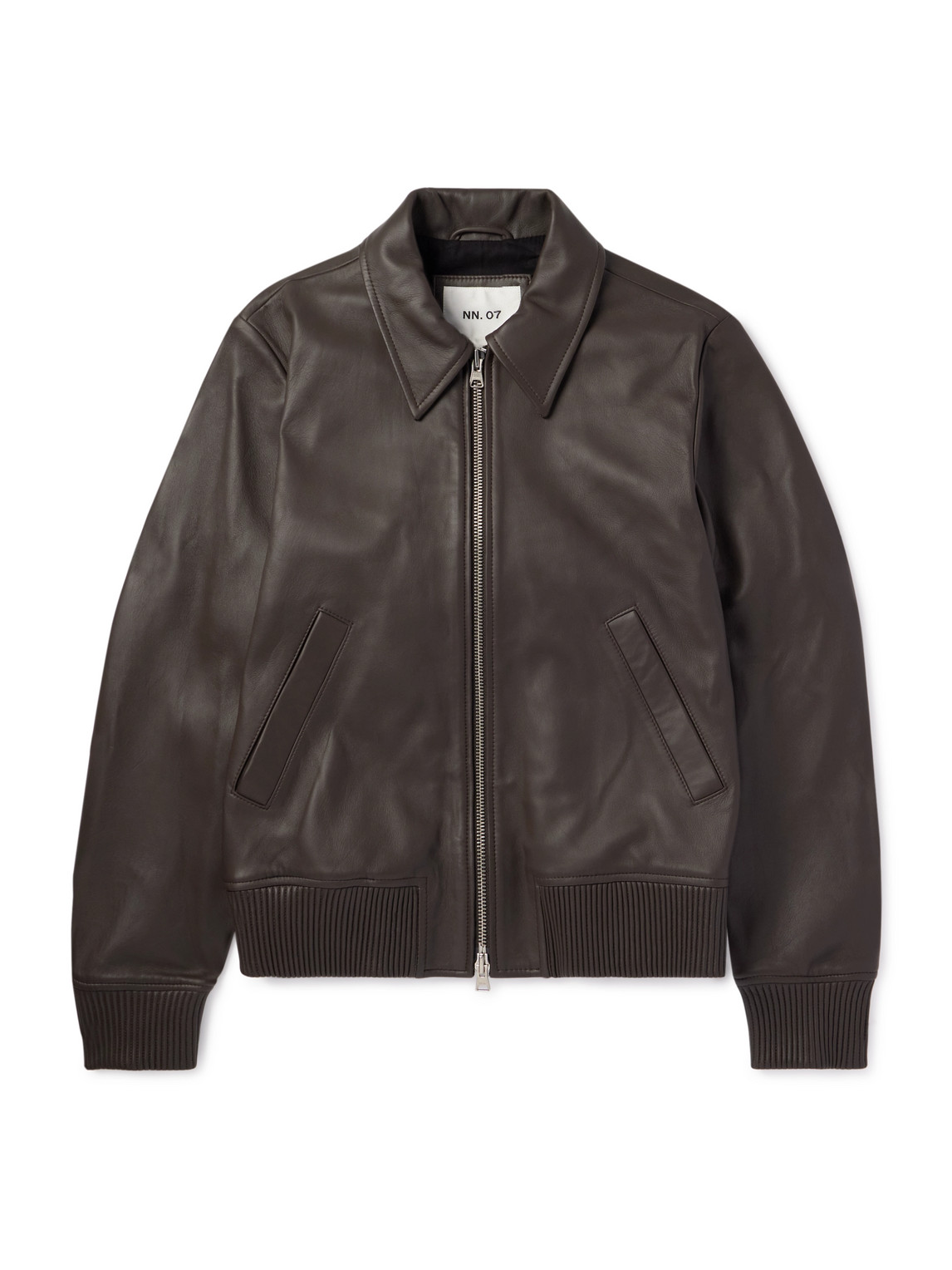 Nn07 Florian 8254 Leatherjacket In Brown