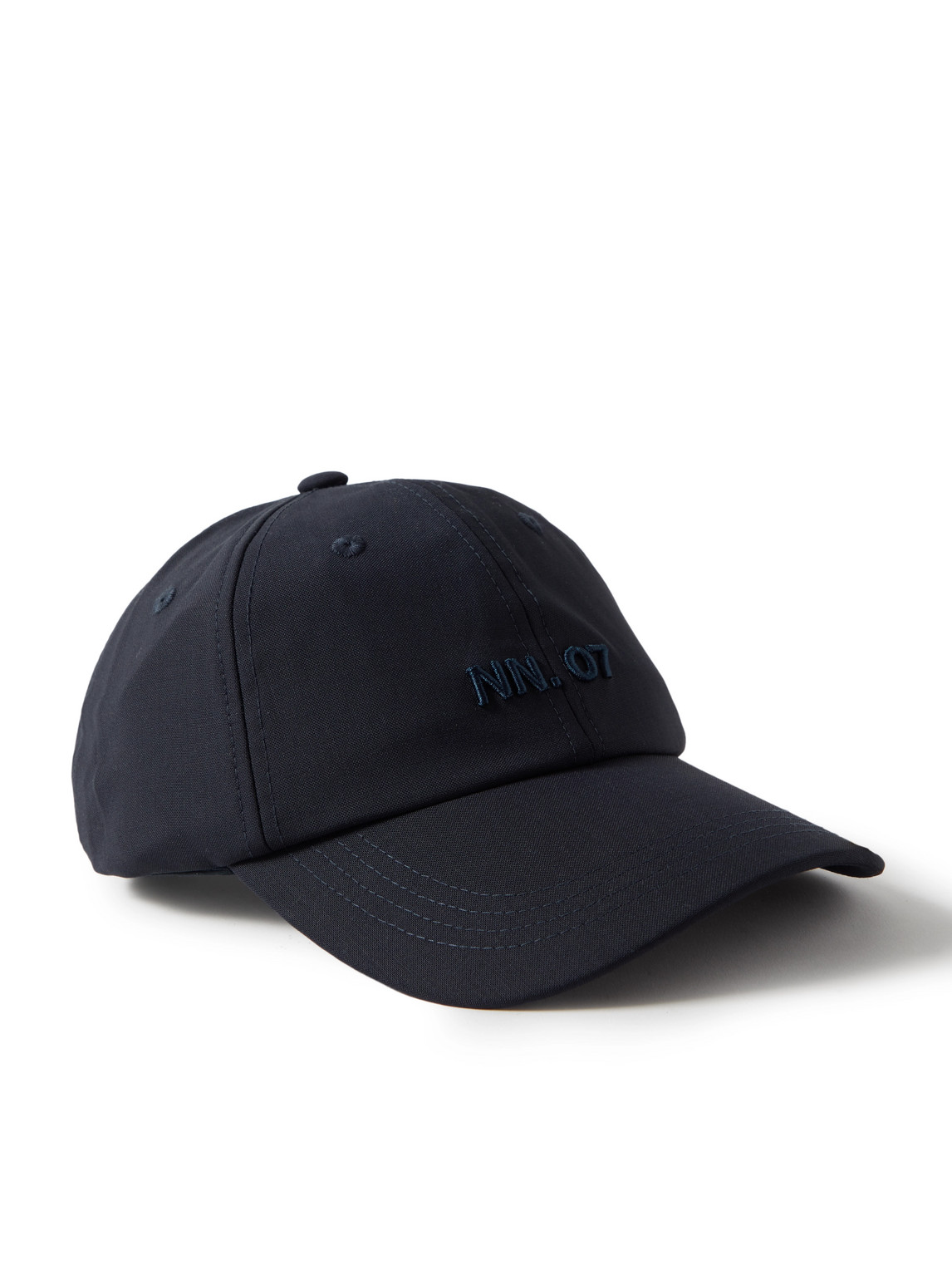 Nn07 Dad 1088 Logo-embroidered Canvas Baseball Cap In Blue