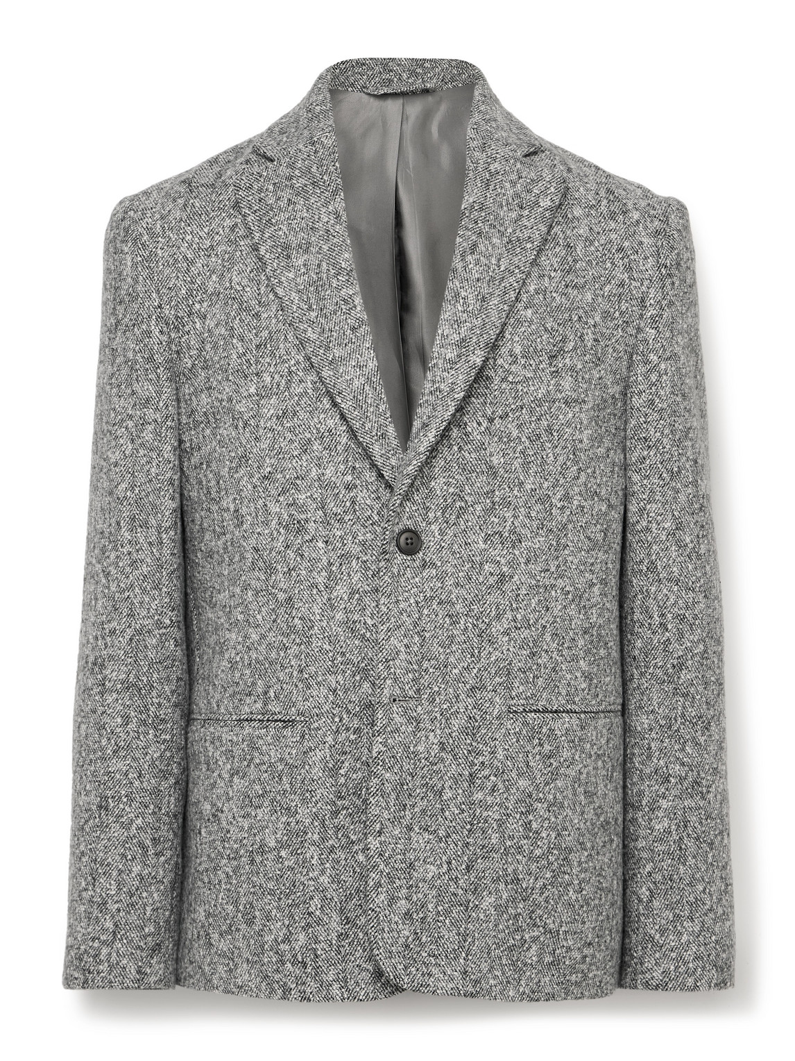 Nn07 Timo 1087 Herringbone Recycled-bouclé Blazer In Gray