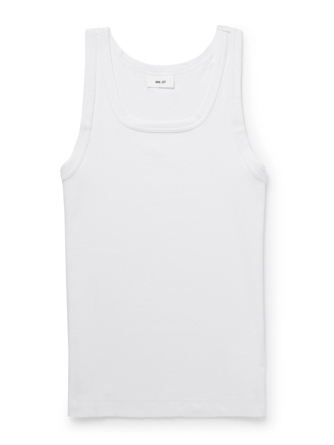 Nn07 Mick 3206 Stretch Organic Cotton-jersey Tank Top In White