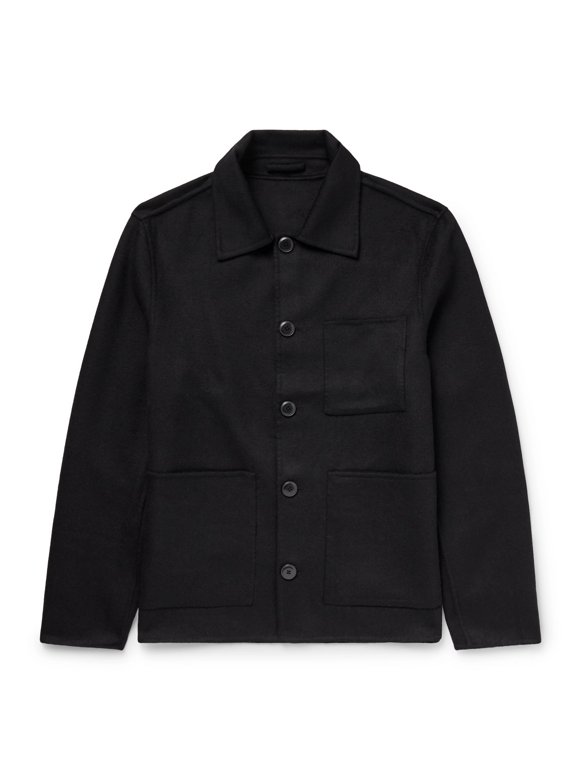 Ansel 8017 Double-Faced Wool-Blend Felt Overshirt