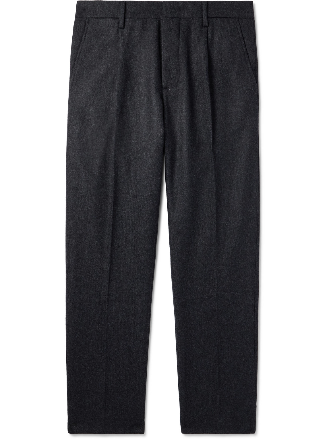 Nn07 Bill 1630 Straight-leg Pleated Wool-blend Trousers In Blue