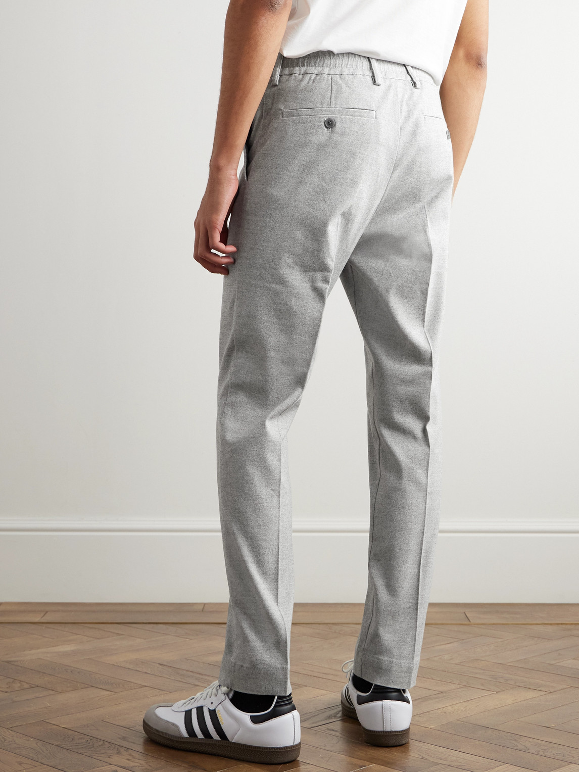 Shop Nn07 Billie 1067 Straight-leg Twill Trousers In Gray