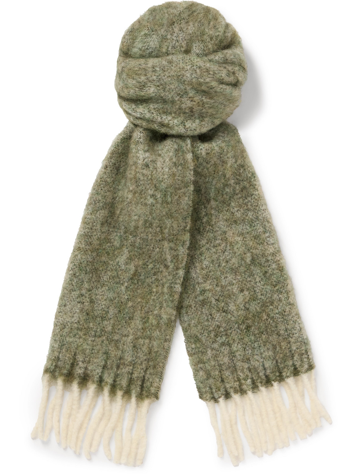 9006 Fringed Wool-Blend Scarf