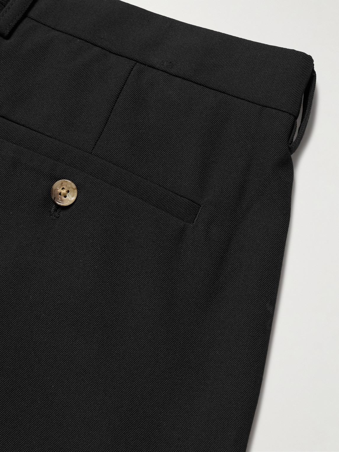 Shop Nn07 Fritz 1728 Straight-leg Pleated Recycled-twill Trousers In Black
