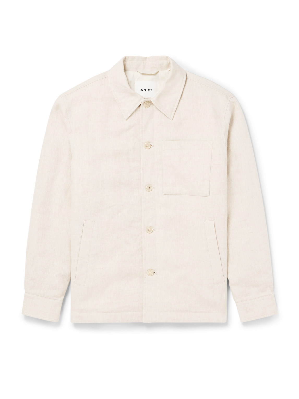 Nn07 Cafu 1454 Linen Shirt Jacket In Neutrals