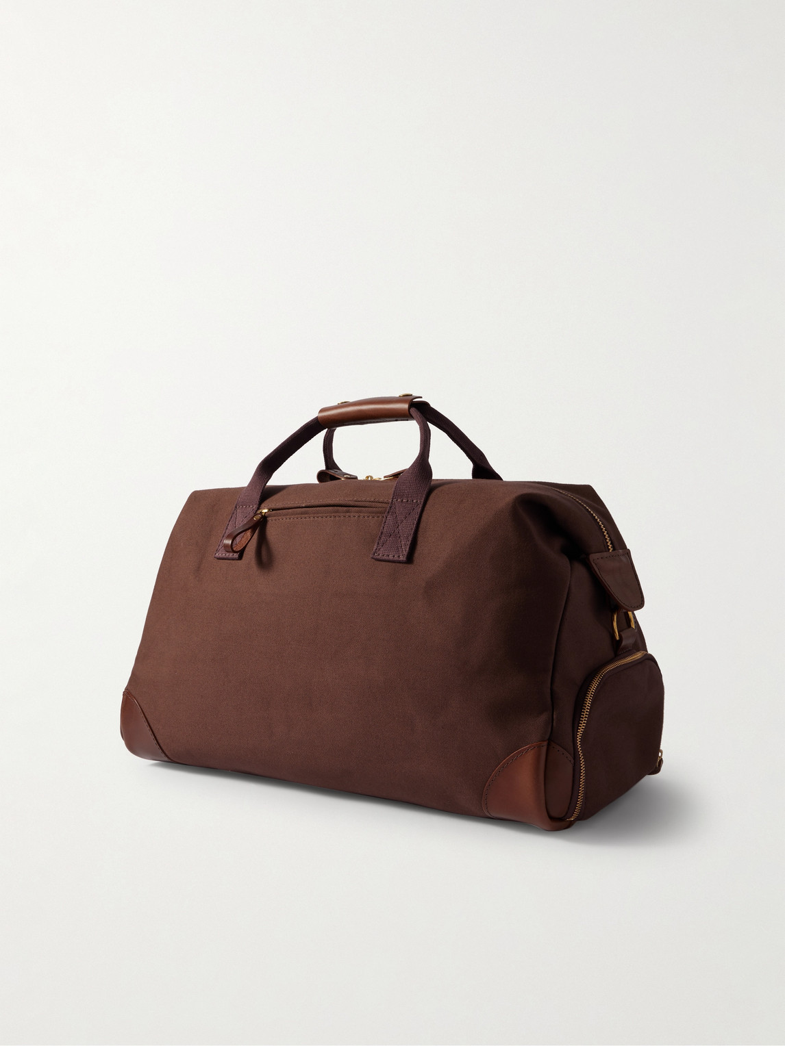  Bennett Winch - Weekender Leather-trimmed Cotton-canvas Holdall - Men - Brown 
