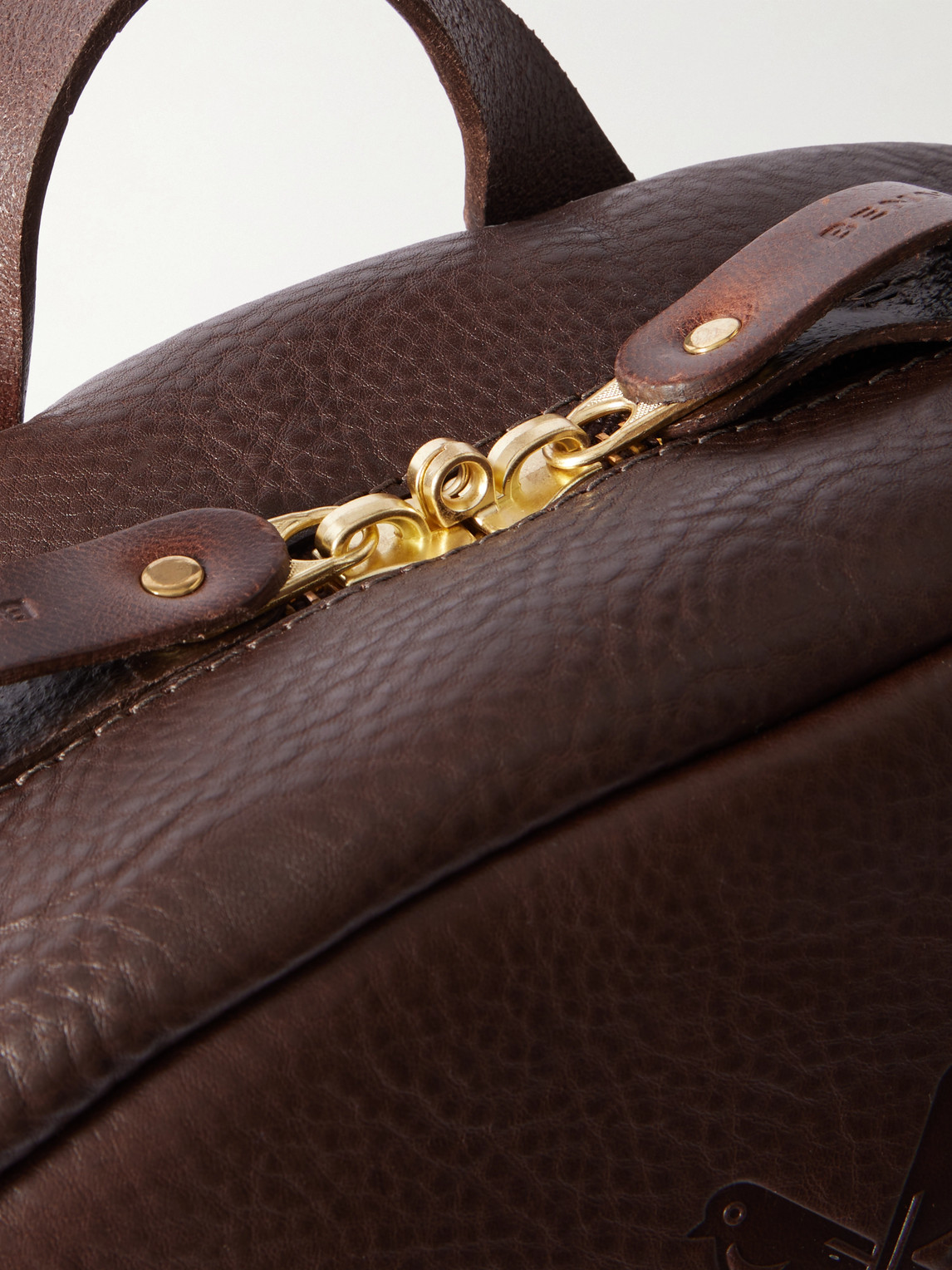 Bennett Winch Logo-debossed Full-grain Leather Backpack In Brown