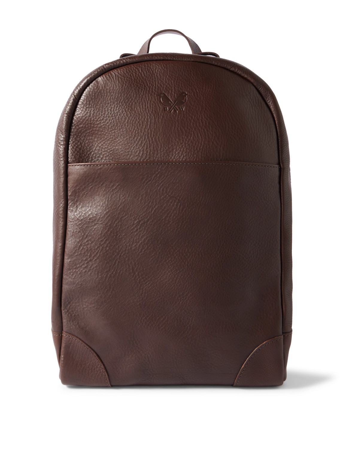 Bennett Winch Logo-debossed Full-grain Leather Backpack In Brown