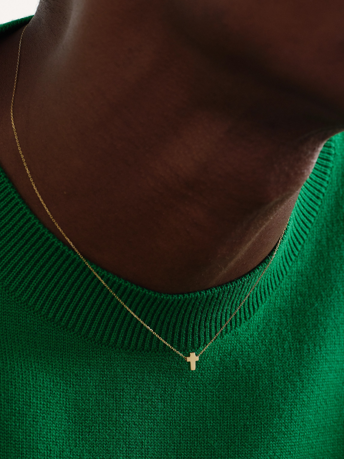 MATEO SUSPENDED CROSS 14-KARAT GOLD PENDANT NECKLACE