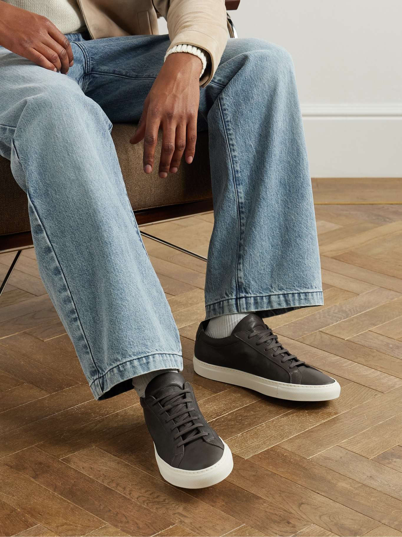 Mistfall Artisan Leather Men's Sneakers
