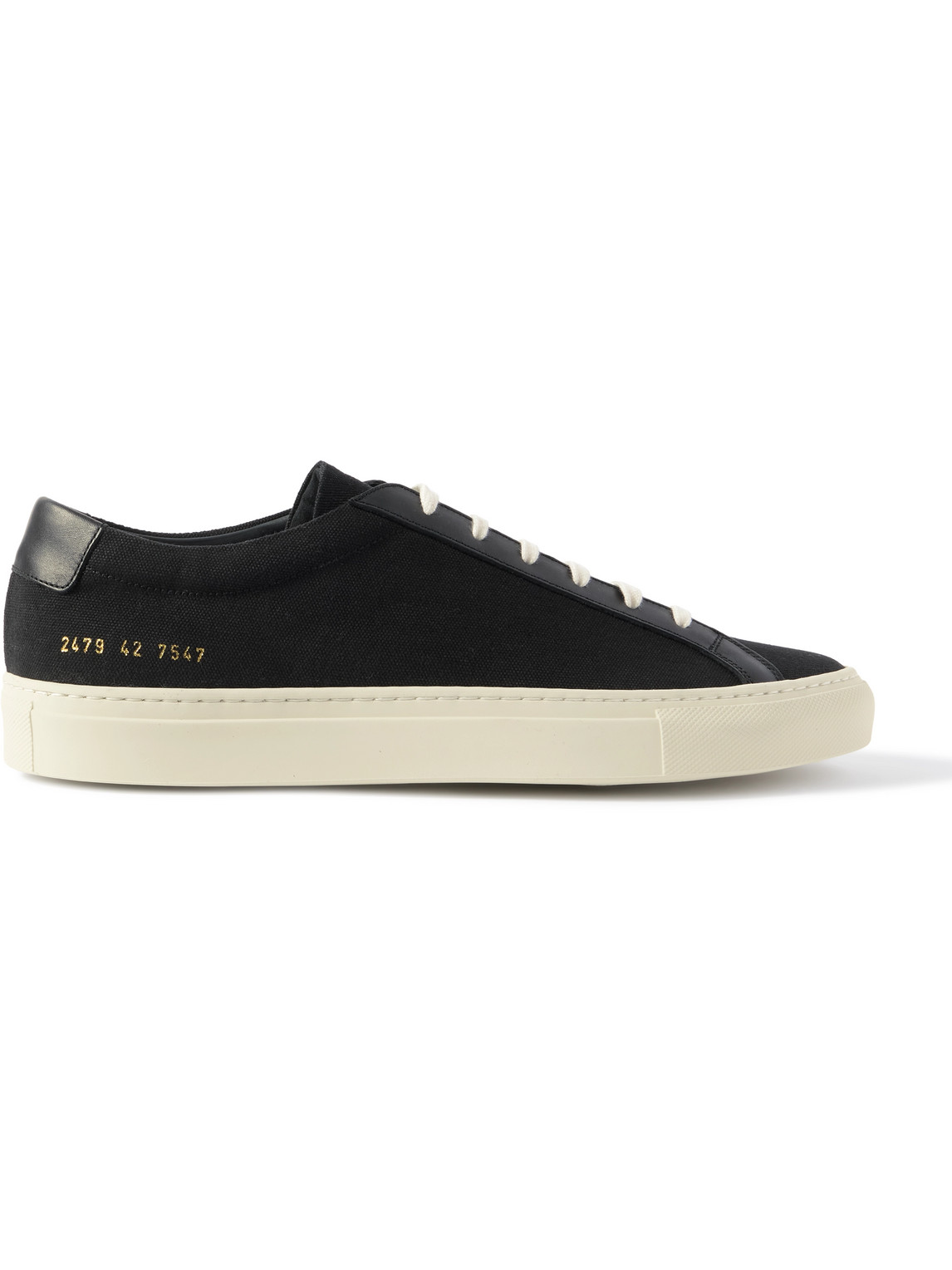 Common Projects Original Achilles Leather-trimmed Canvas Sneakers In Black
