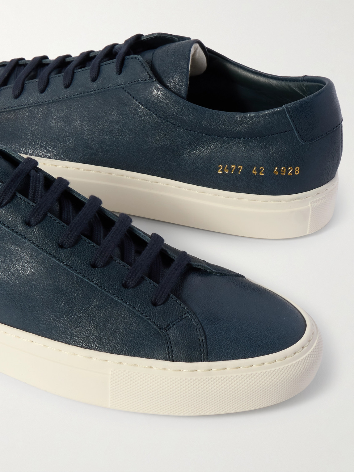 Common Projects Achilles Leather Low-top Sneackers In Blue