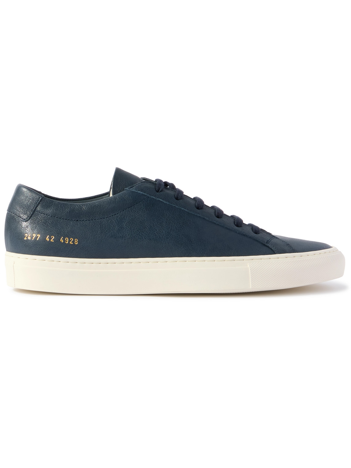 Common Projects Summer Achilles Leather Sneakers In Blue