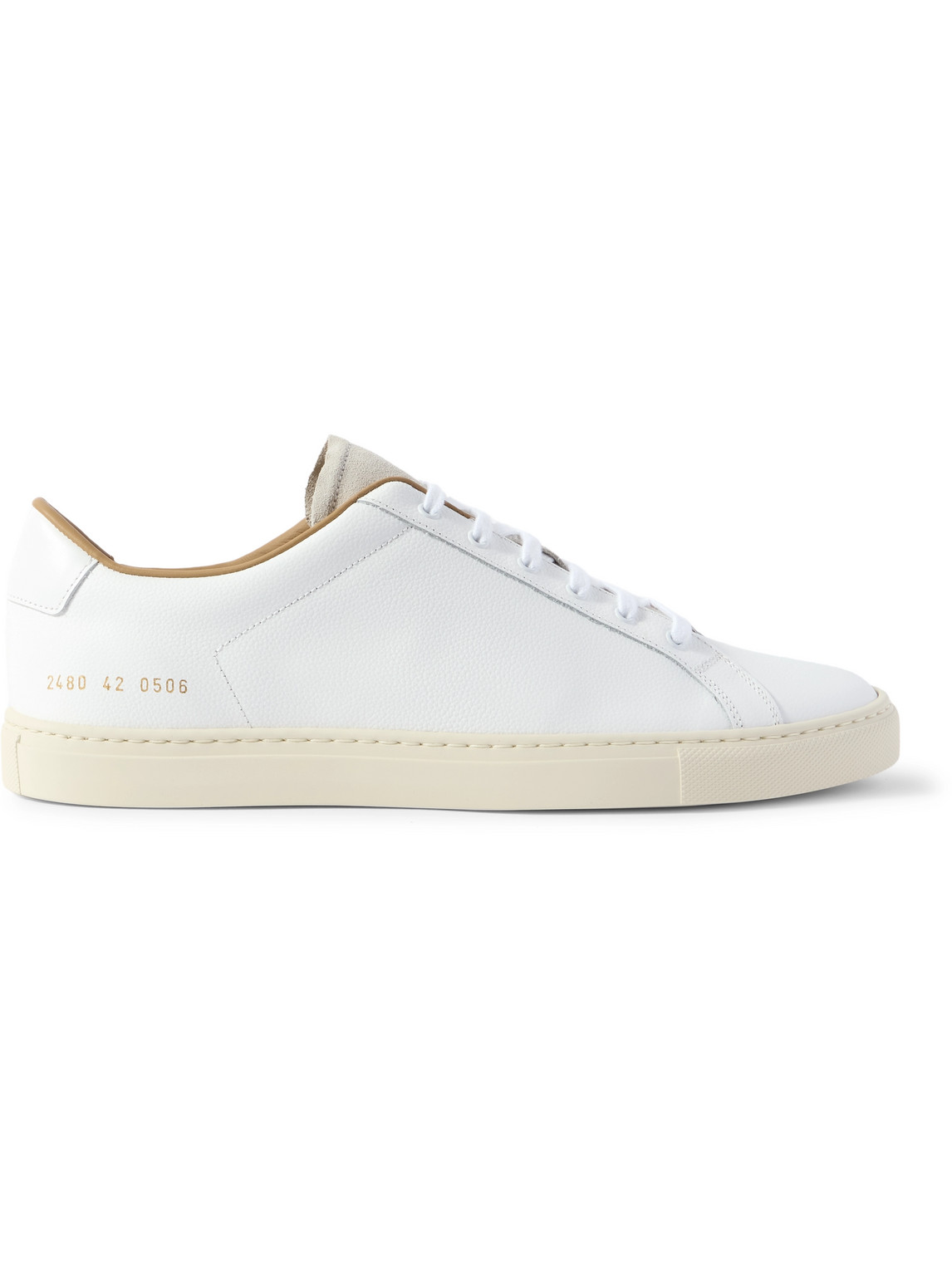 Common Projects Retro Low Full-grain Leather Sneakers In White