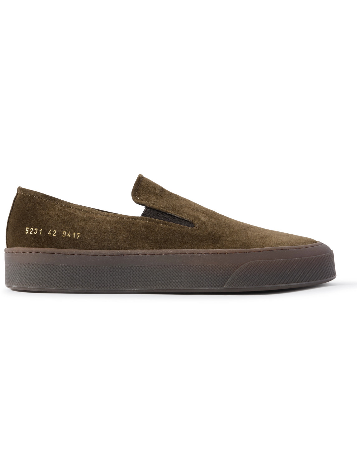 Common Projects Suede Slip-on Sneakers In Brown