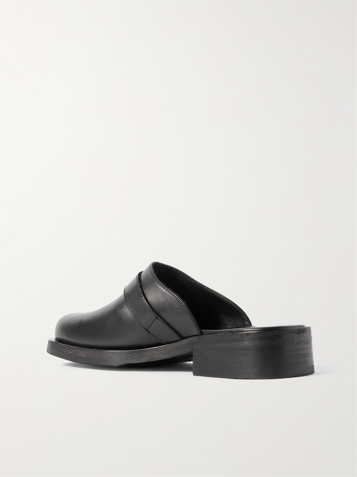 Our Legacy Ssense Exclusive Black Leather Camion Mule Loafers In Black