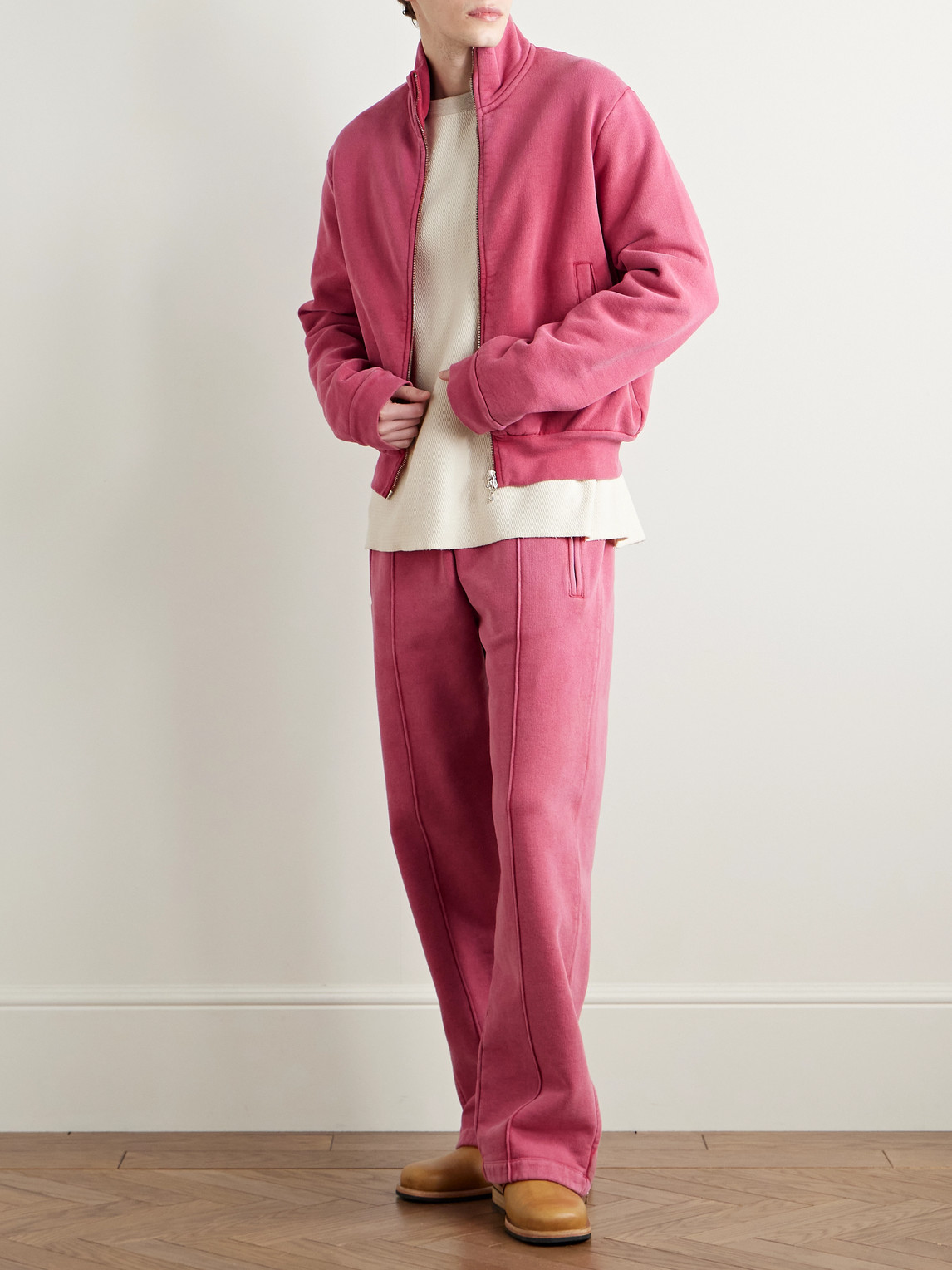 Our Legacy Mob Cotton-jersey Track Jacket In Pink