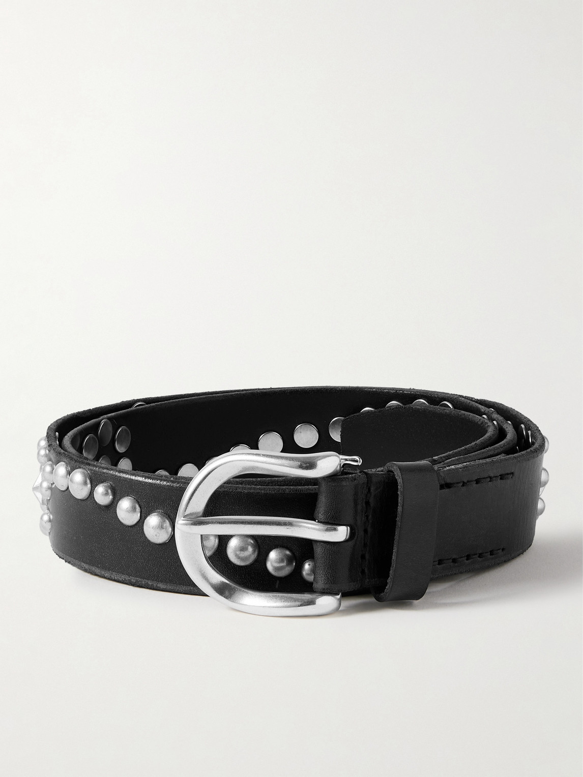 Our Legacy Unisex Leather Belt With Distinctive Design In Black