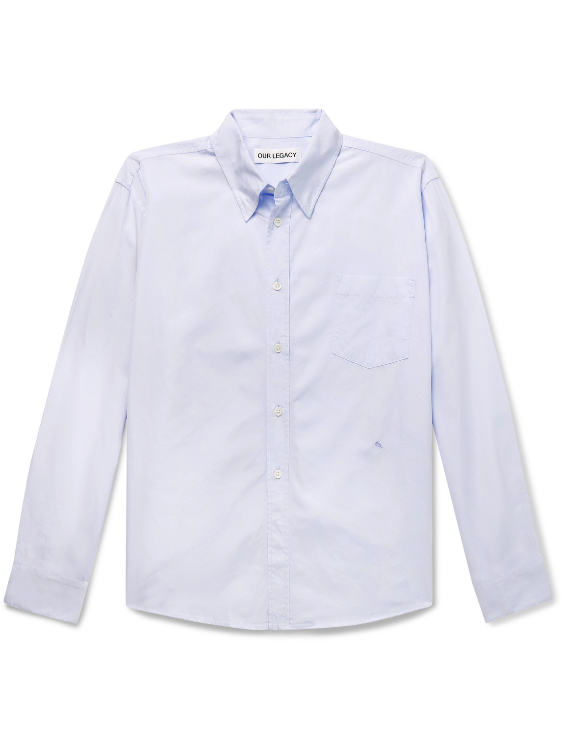 Our Legacy Men's Evening Polo Livid Blue Fuzzy Alpaca - Curated