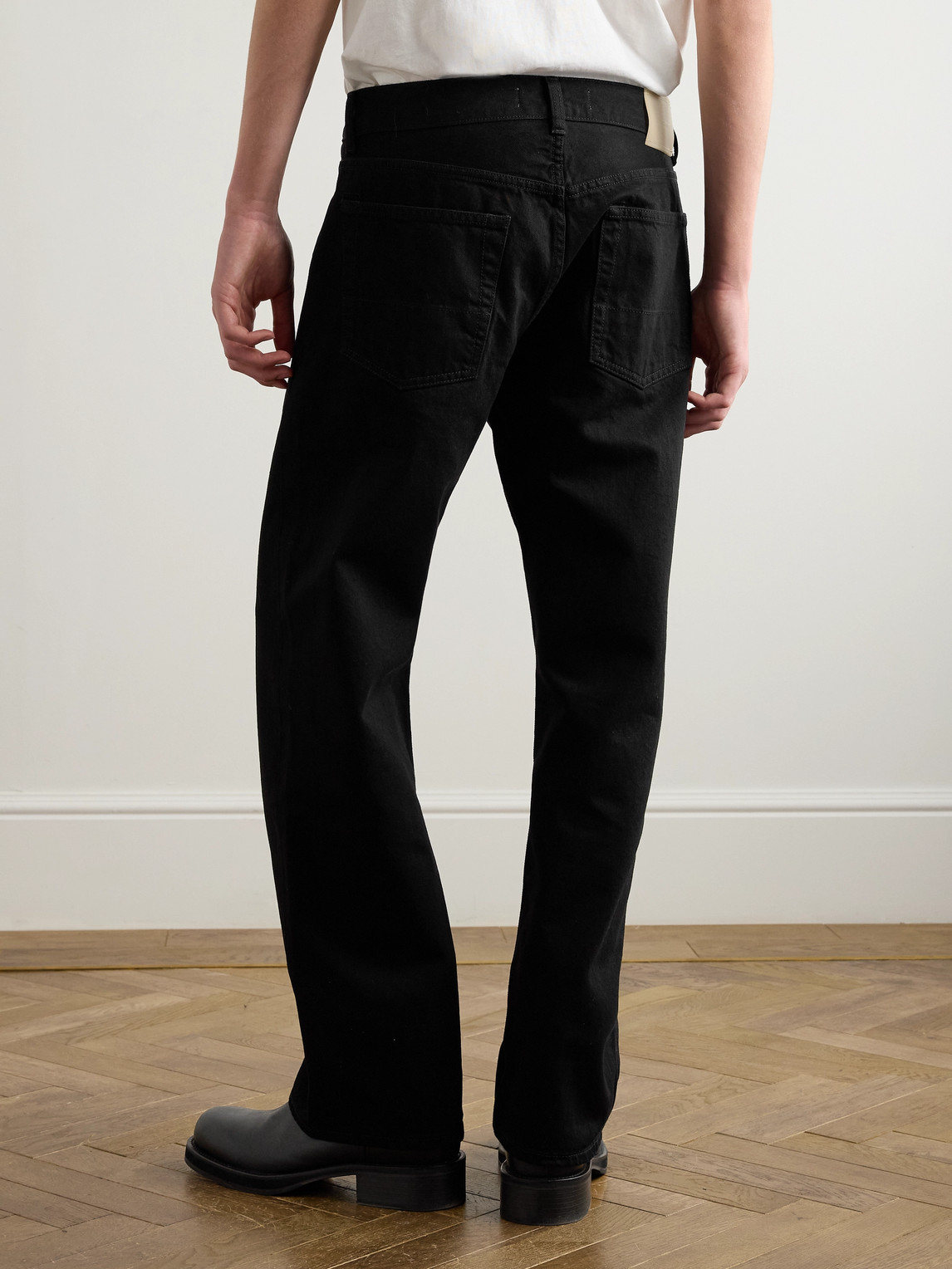 Shop Our Legacy Third Cut Straight-leg Selvedge Jeans In Black