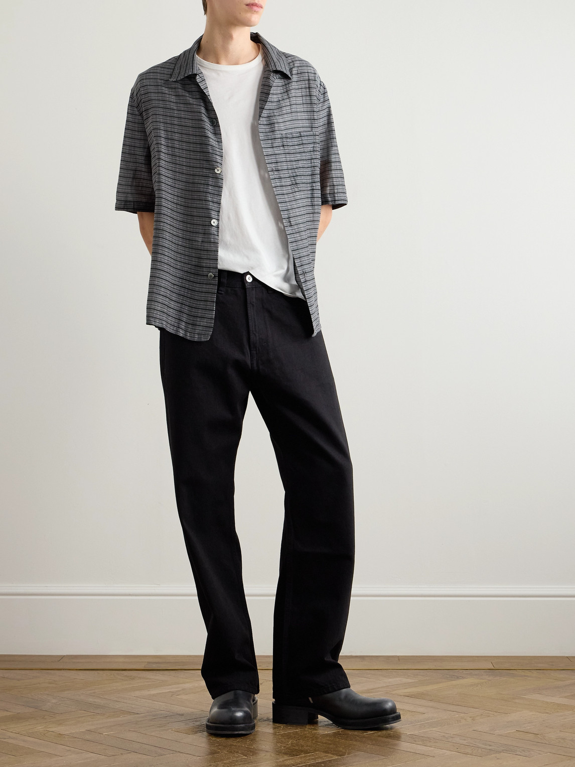 Shop Our Legacy Third Cut Straight-leg Selvedge Jeans In Black