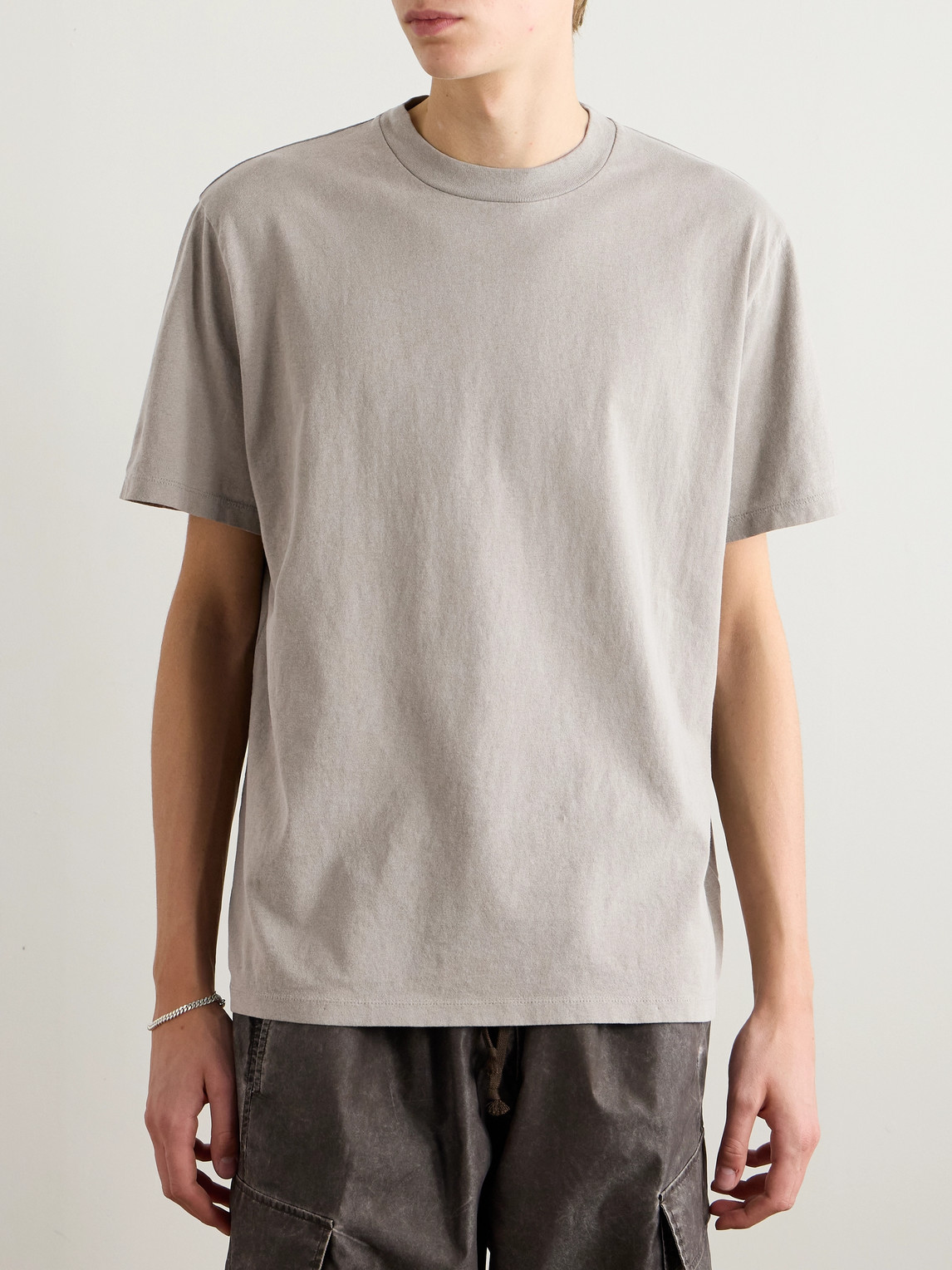 Our Legacy Plain Crew Neck T-shirt In Gray