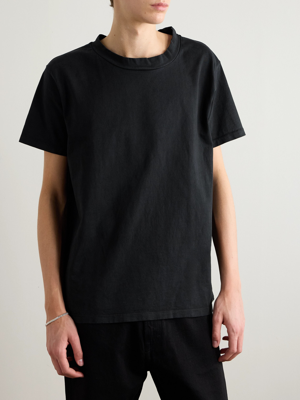 Our Legacy Crew Neck Cotton T-shirt In Black