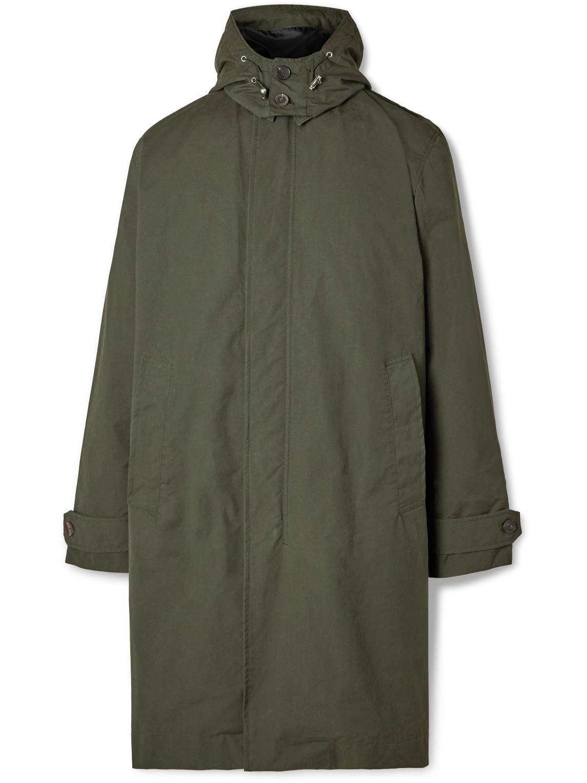 Cotton-Blend Hooded Coat