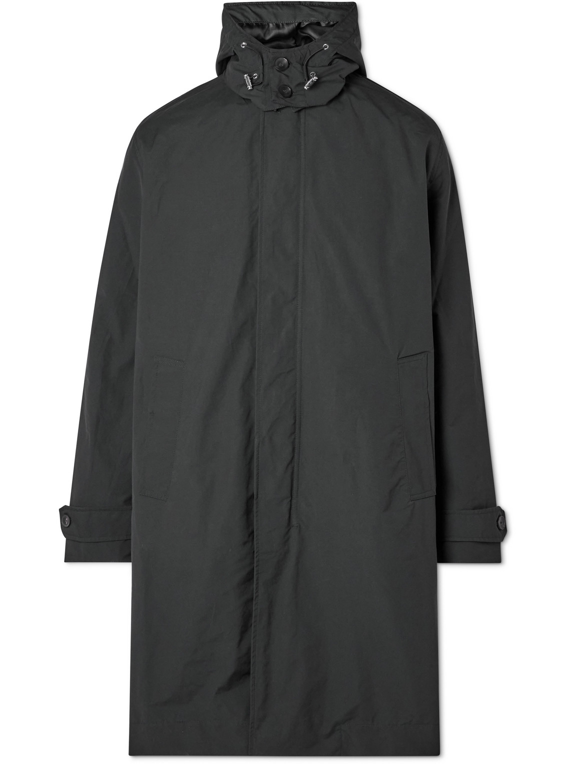 Cotton-Blend Hooded Coat