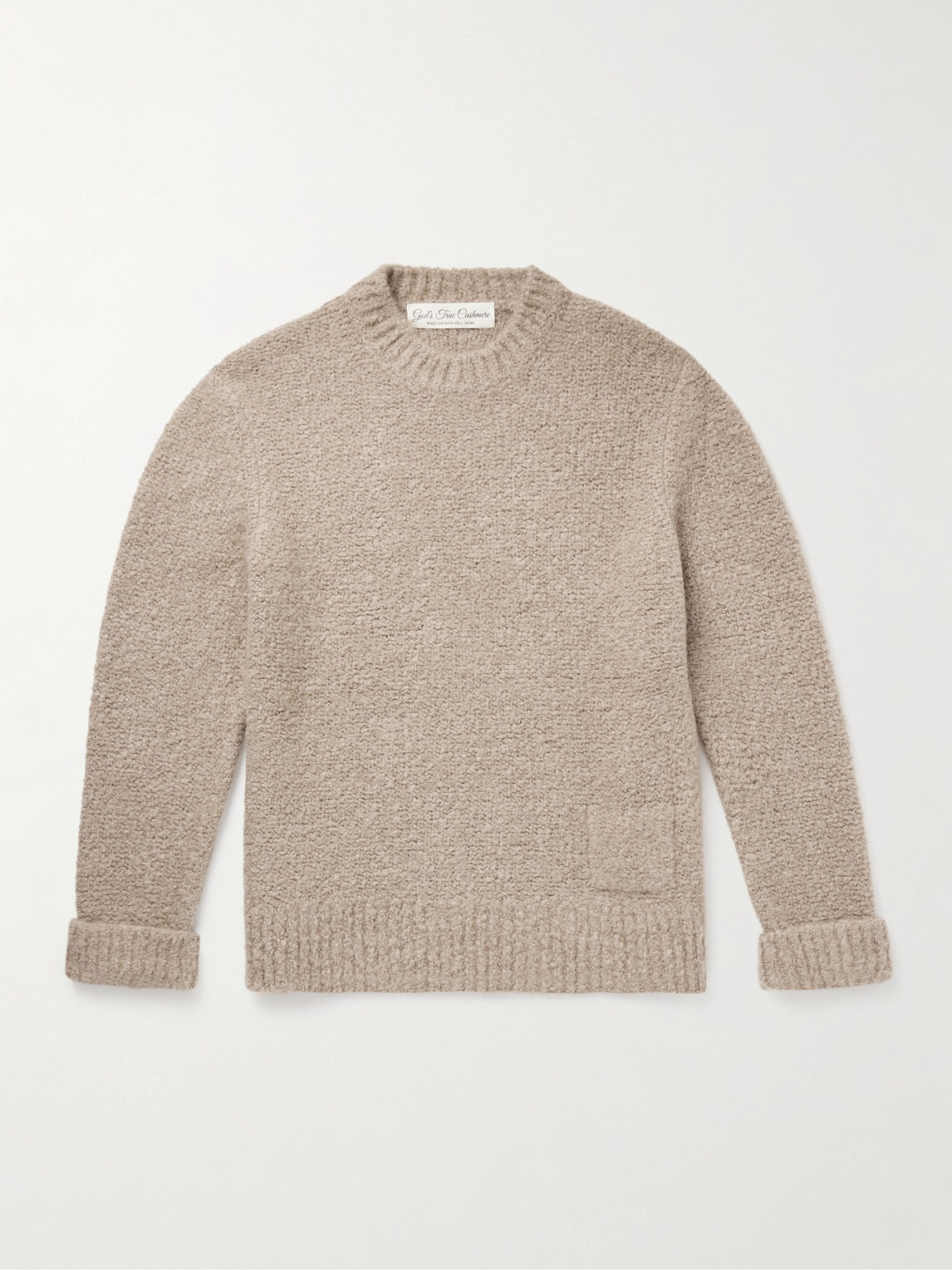 God's True Cashmere Cloud Embellished Cashmere-Blend Bouclé Sweater - Men